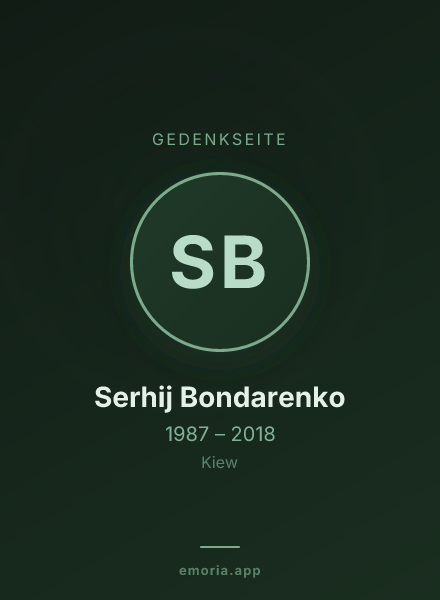 Gedenkportrait von Serhij Bondarenko