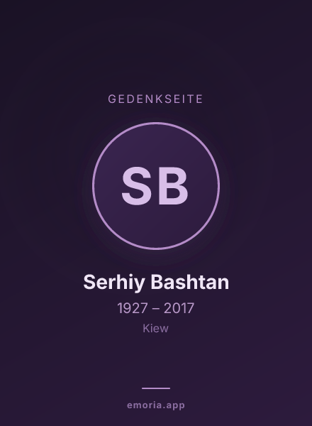 Gedenkportrait von Serhiy Bashtan