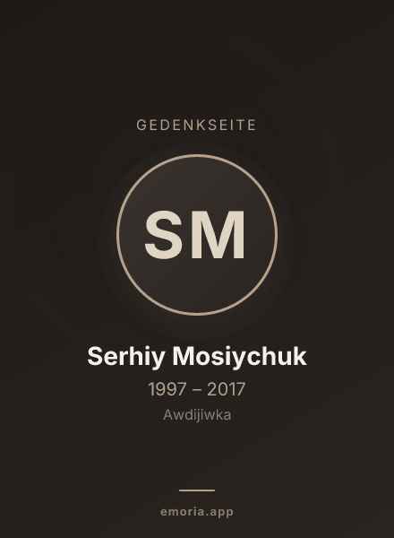Gedenkportrait von Serhiy Mosiychuk