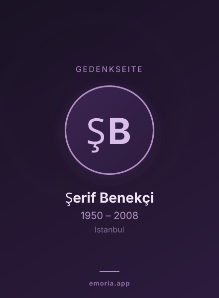 Gedenkportrait von Şerif Benekçi