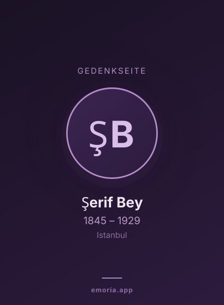 Gedenkportrait von Şerif Bey