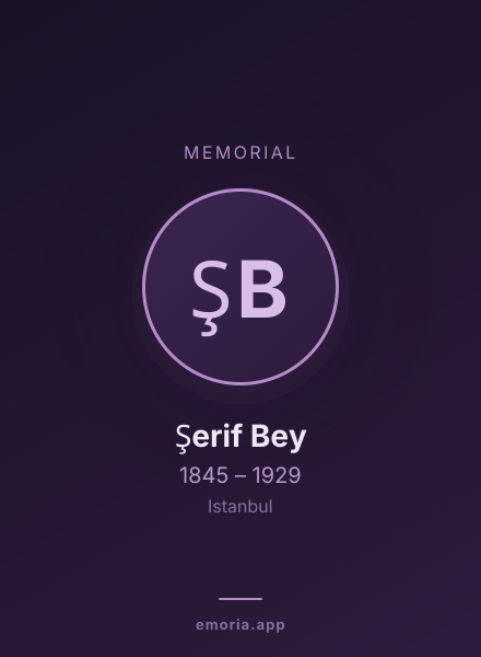 Memorial portrait of Şerif Bey