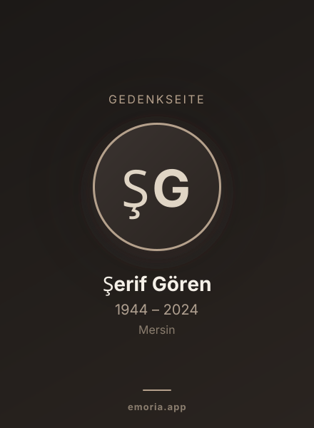 Gedenkportrait von Şerif Gören