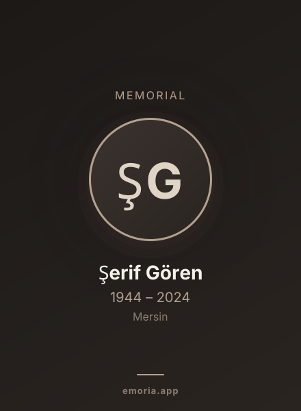 Memorial portrait of Şerif Gören