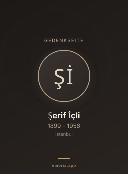 Gedenkportrait von Şerif İçli