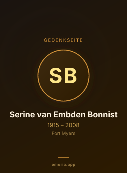 Gedenkportrait von Serine van Embden Bonnist