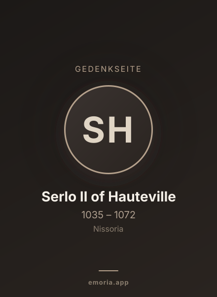 Gedenkportrait von Serlo II of Hauteville