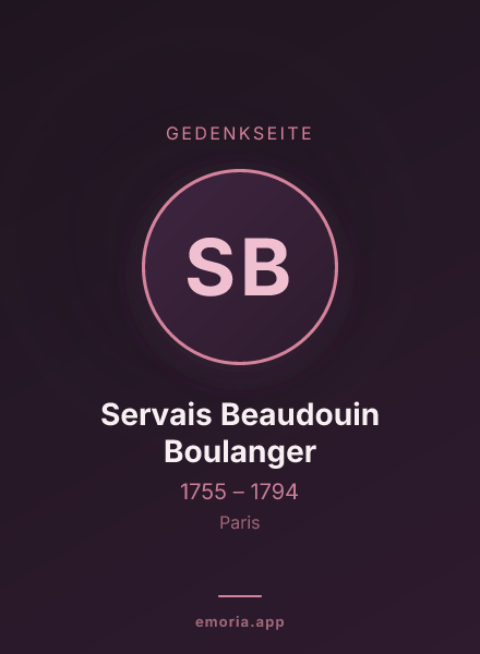 Gedenkportrait von Servais Beaudouin Boulanger