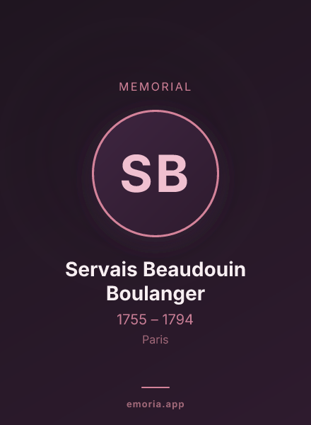 Memorial portrait of Servais Beaudouin Boulanger