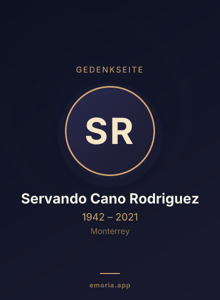 Gedenkportrait von Servando Cano Rodriguez