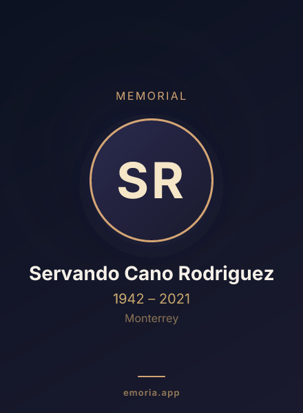 Memorial portrait of Servando Cano Rodriguez