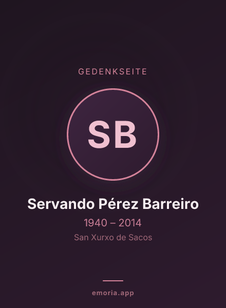 Gedenkportrait von Servando Pérez Barreiro