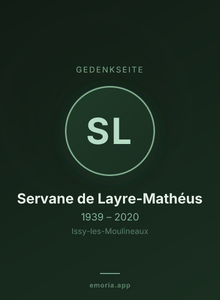 Gedenkportrait von Servane de Layre-Mathéus