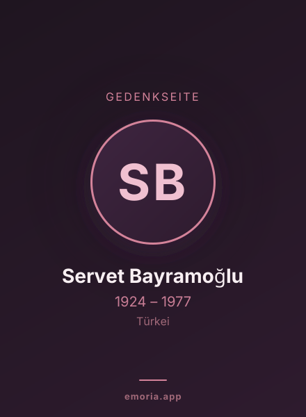 Gedenkportrait von Servet Bayramoğlu
