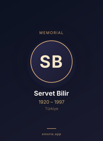 Memorial portrait of Servet Bilir
