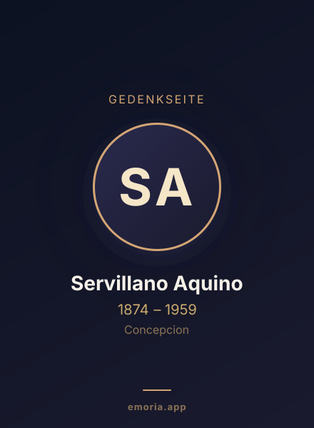 Gedenkportrait von Servillano Aquino