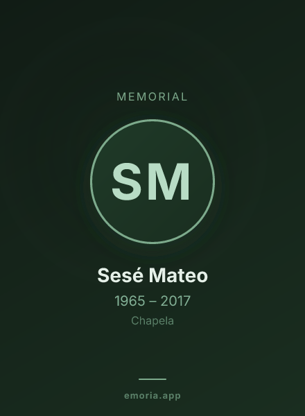 Memorial portrait of Sesé Mateo