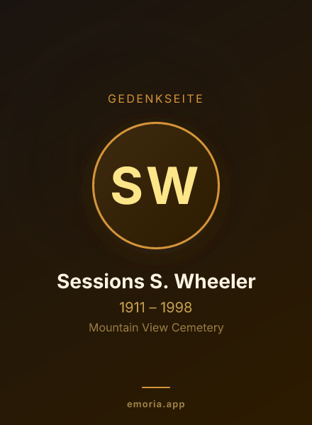 Gedenkportrait von Sessions S. Wheeler
