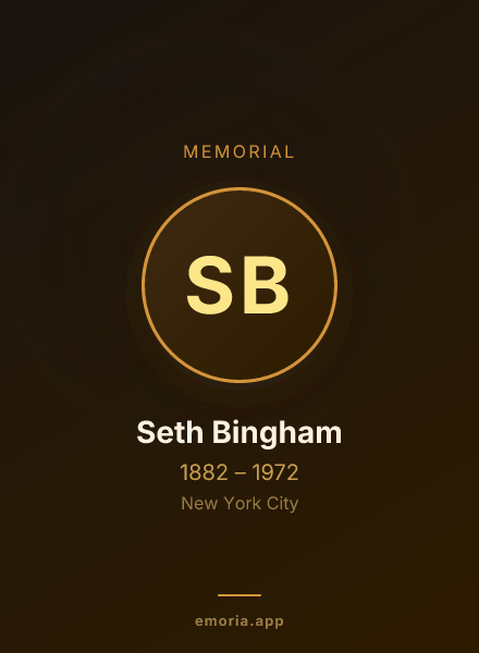 Memorial portrait of Seth Bingham