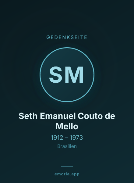 Gedenkportrait von Seth Emanuel Couto de Mello