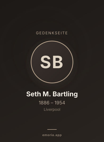 Gedenkportrait von Seth M. Bartling
