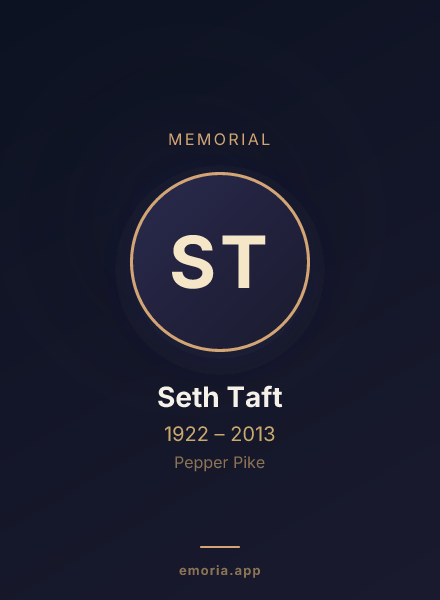Memorial portrait of Seth Taft