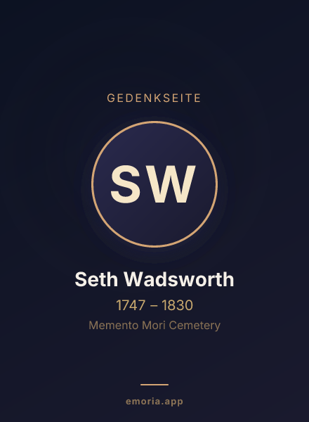 Gedenkportrait von Seth Wadsworth