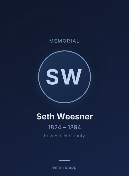 Memorial portrait of Seth Weesner