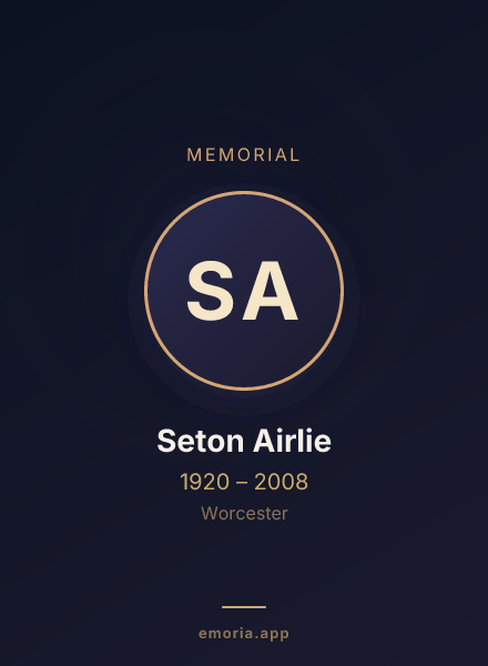 Memorial portrait of Seton Airlie