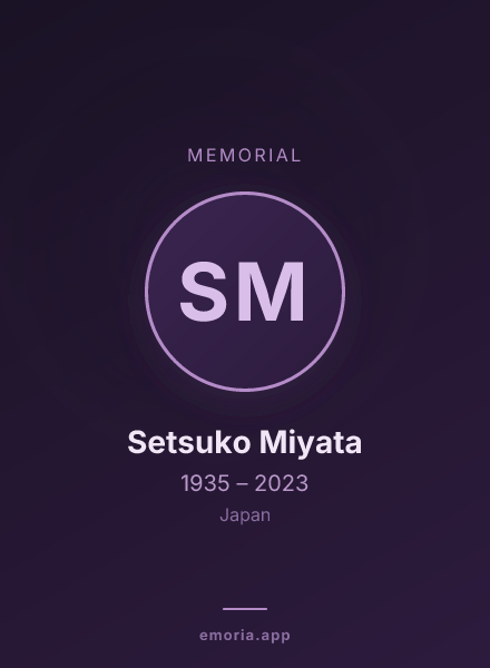 Memorial portrait of Setsuko Miyata