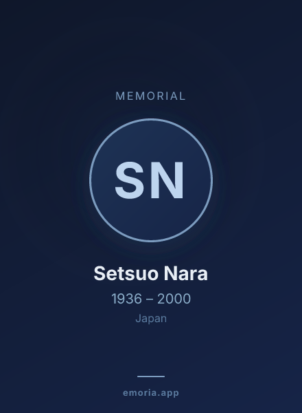 Memorial portrait of Setsuo Nara