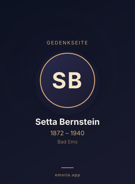 Gedenkportrait von Setta Bernstein