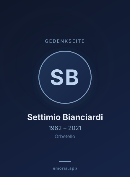 Gedenkportrait von Settimio Bianciardi