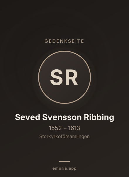 Gedenkportrait von Seved Svensson Ribbing