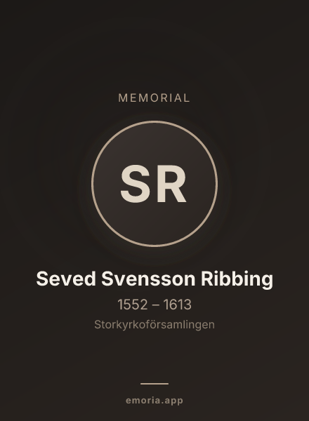 Memorial portrait of Seved Svensson Ribbing