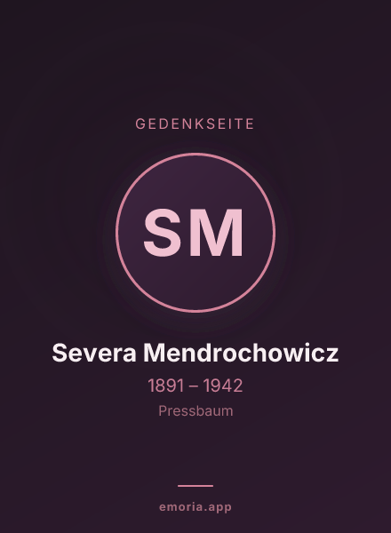 Gedenkportrait von Severa Mendrochowicz