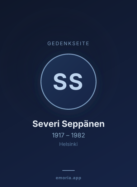 Gedenkportrait von Severi Seppänen