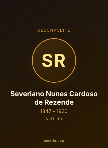 Gedenkportrait von Severiano Nunes Cardoso de Rezende