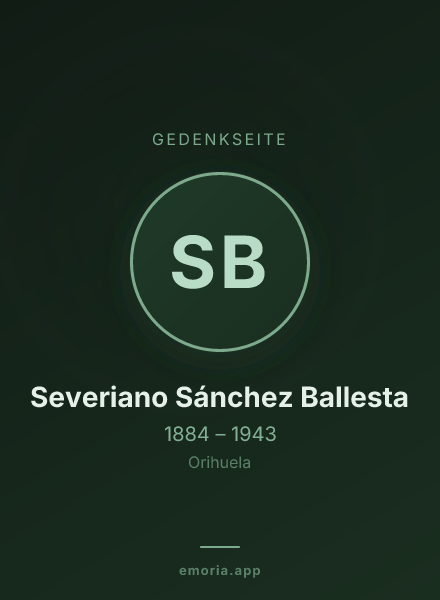 Gedenkportrait von Severiano Sánchez Ballesta