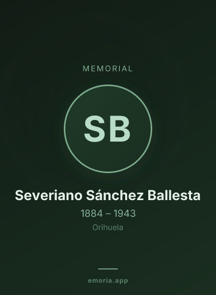 Memorial portrait of Severiano Sánchez Ballesta