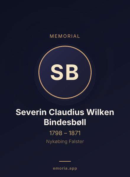 Memorial portrait of Severin Claudius Wilken Bindesbøll