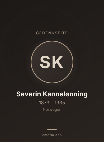 Gedenkportrait von Severin Kannelønning
