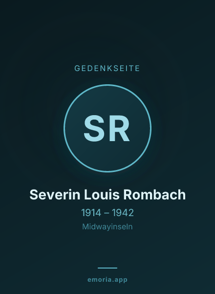 Gedenkportrait von Severin Louis Rombach