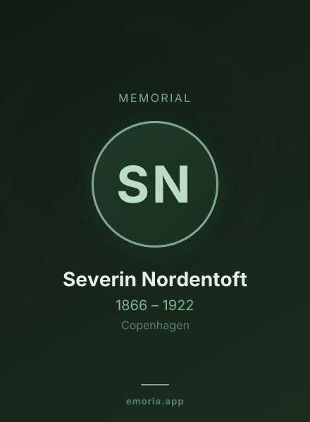 Memorial portrait of Severin Nordentoft