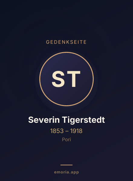 Gedenkportrait von Severin Tigerstedt