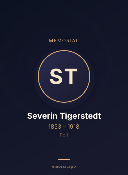 Memorial portrait of Severin Tigerstedt