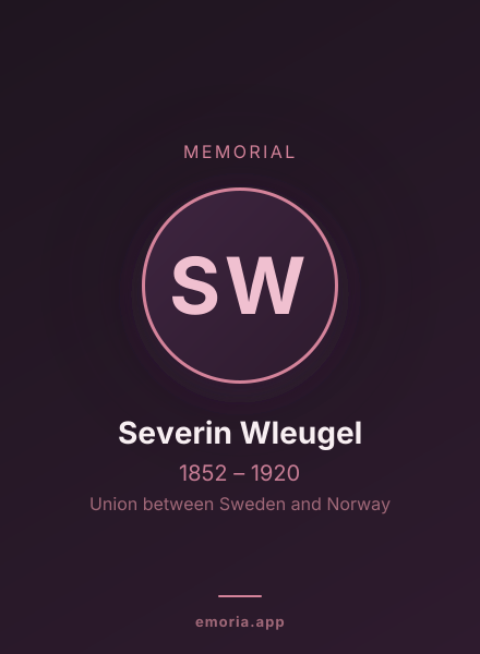 Memorial portrait of Severin Wleugel