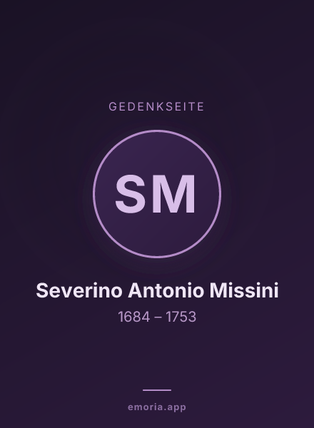 Gedenkportrait von Severino Antonio Missini