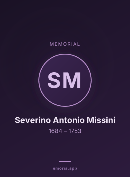Memorial portrait of Severino Antonio Missini