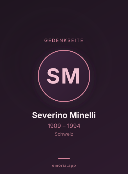 Gedenkportrait von Severino Minelli